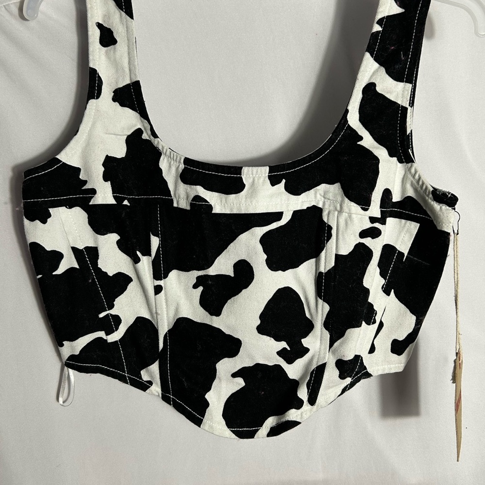 Cow Print Women's Top -S